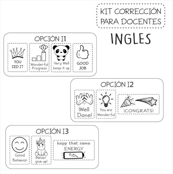Kit Docente Ingles x 4 o 3 sellos - Image 4